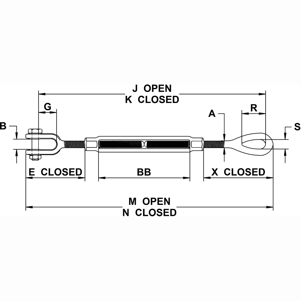 three-quarter-inch-X-12-inch-Jaw-Eye-Turnbuckle-specification-diagram