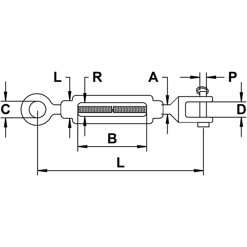 three-sixteenths-inch-x-two-and-one-quarter-inch-stainless-jaw-eye-turnbuckle-specification-diagram