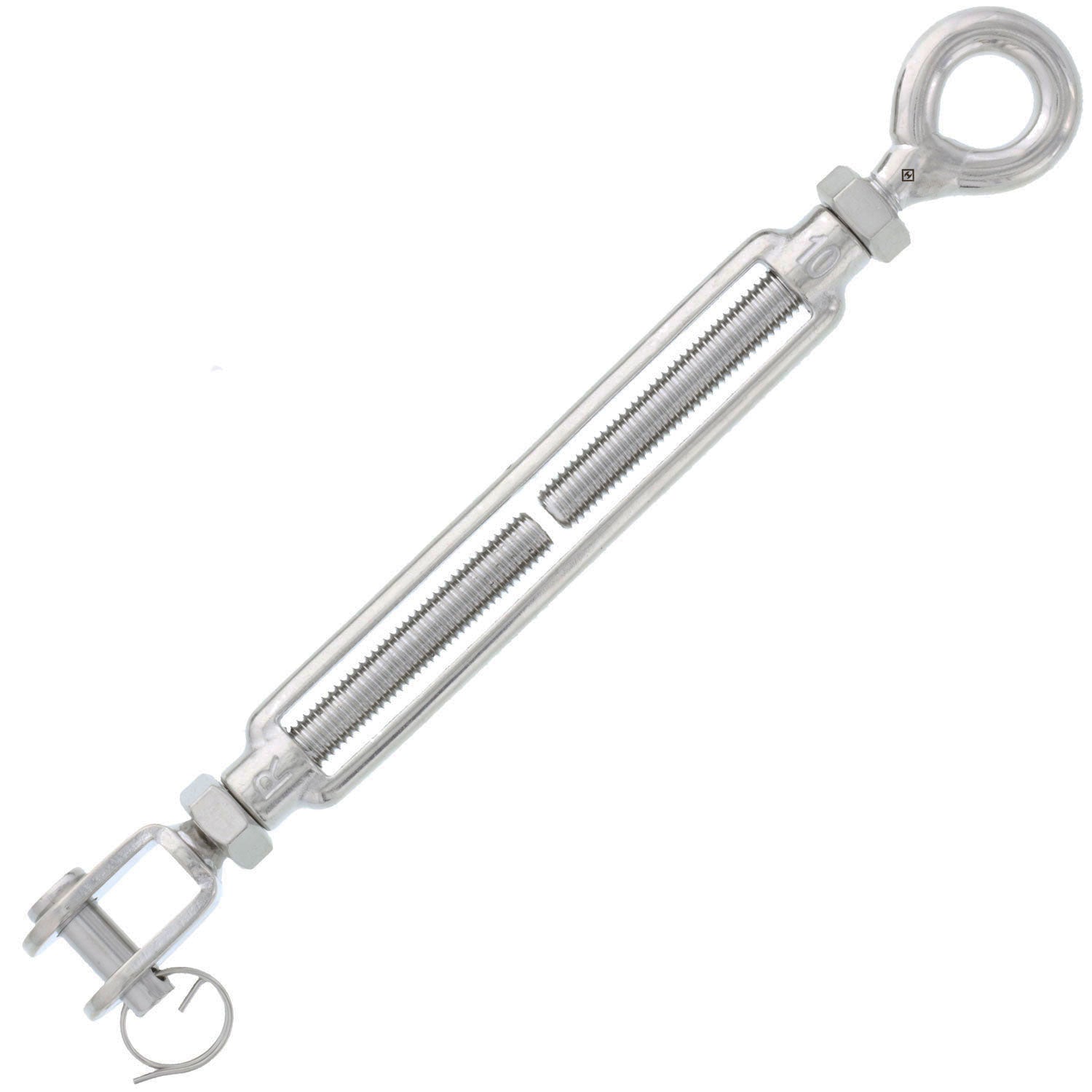 Type 316 Stainless Steel Jaw Turnbuckle with Closed Body 3/8" Jaw 