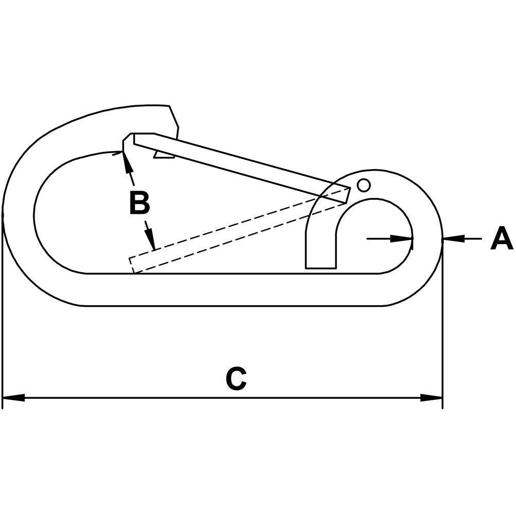 quarter-inch-stainless-harnestainless-style-snap-link-specification-diagram
