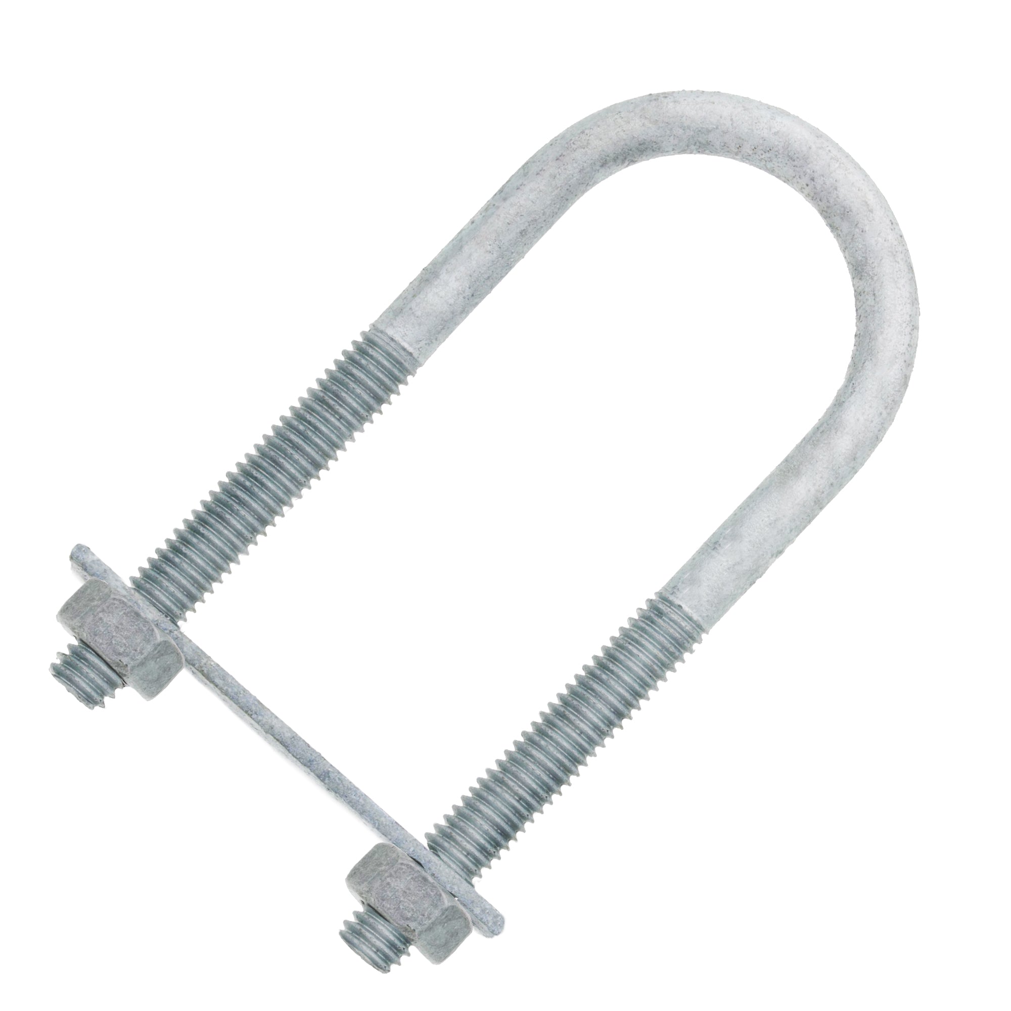 #10LHG Chicago Hardware Hot Dip Galvanized Round Bend U-Bolt with Plate for 3/4