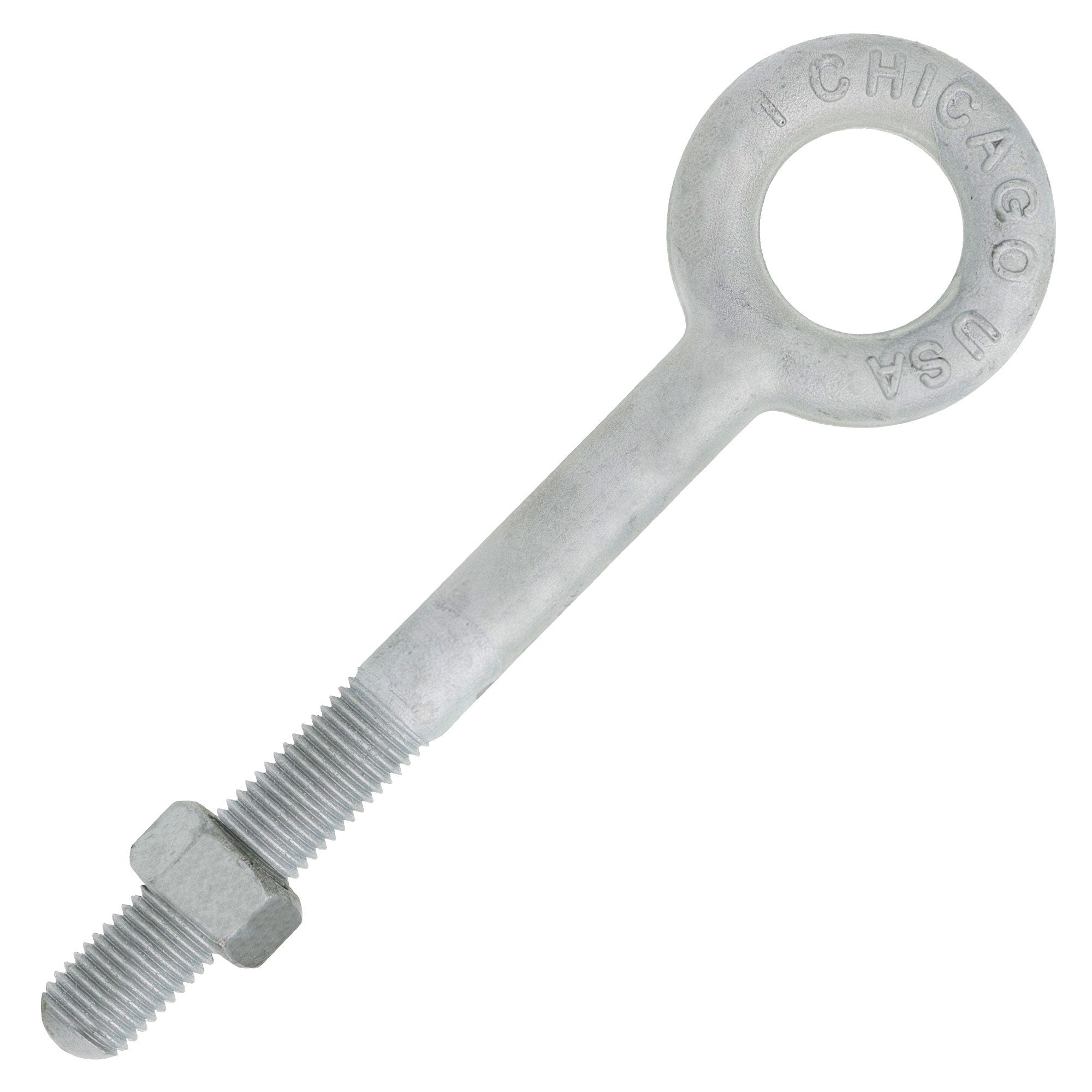 1" x 9" Chicago Hardware Drop Hot Dip Galvanized Regular Eye Bolt