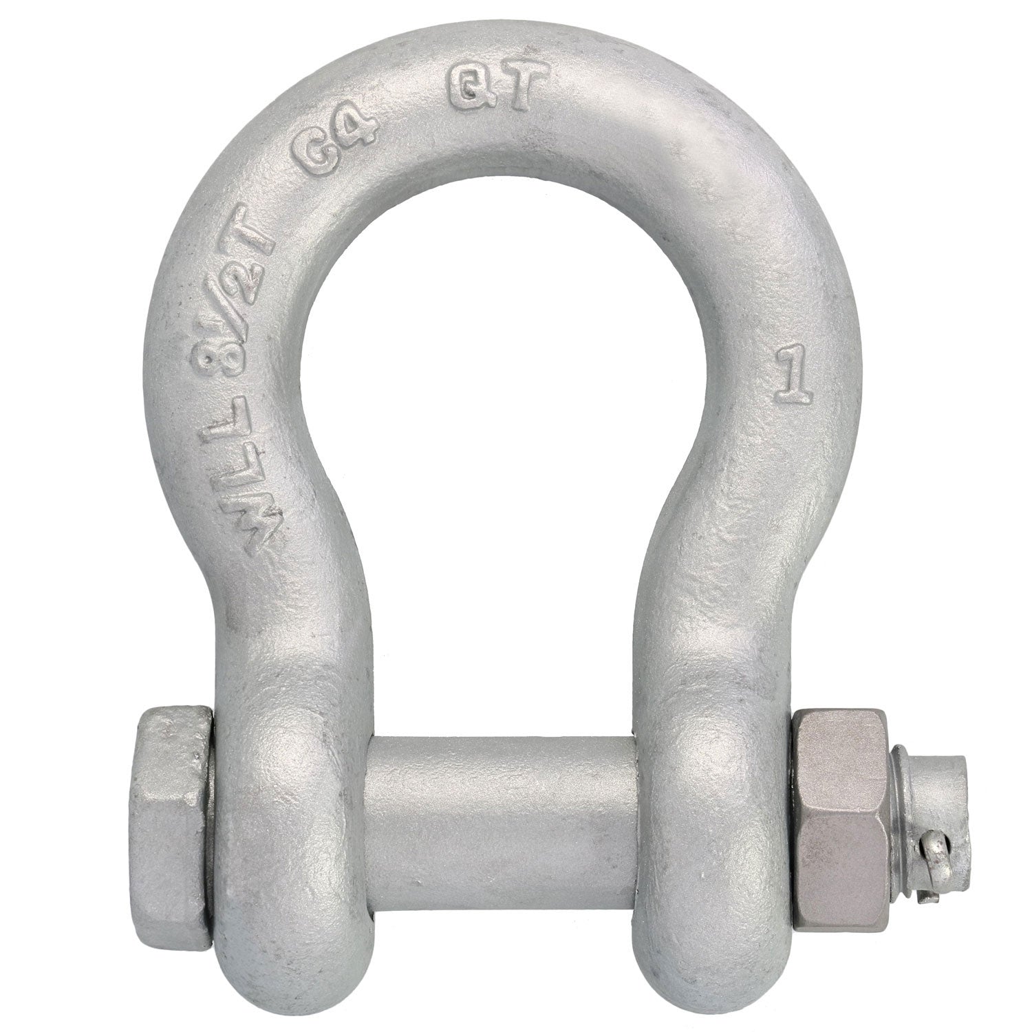 1 in., 8.5 ton, Galvanized Bolt-Type Anchor Shackle