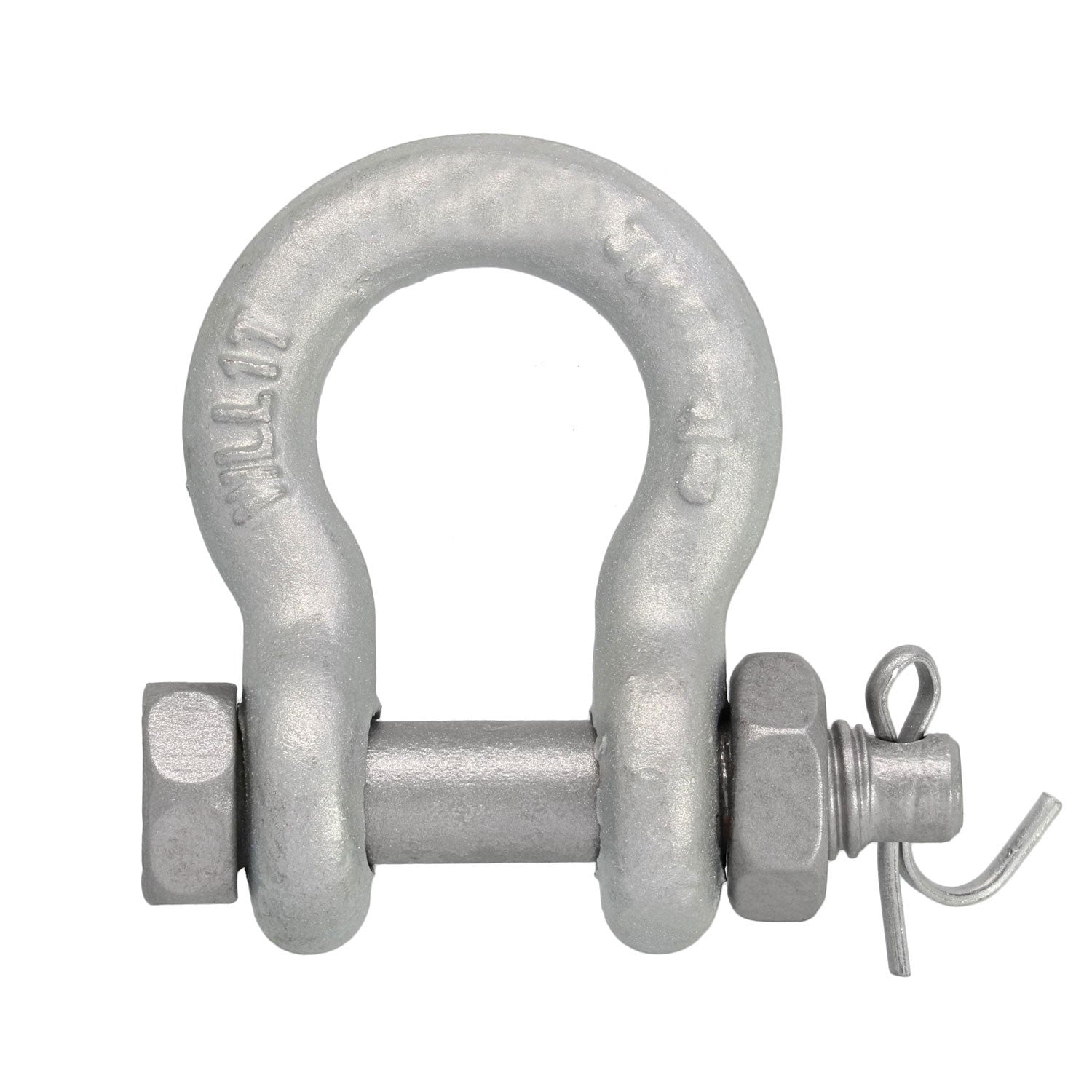 Galvanized Anchor Shackle 2000 lbs WLLIT Clevis Bow Lifting Crown Bolt 3/8 in 