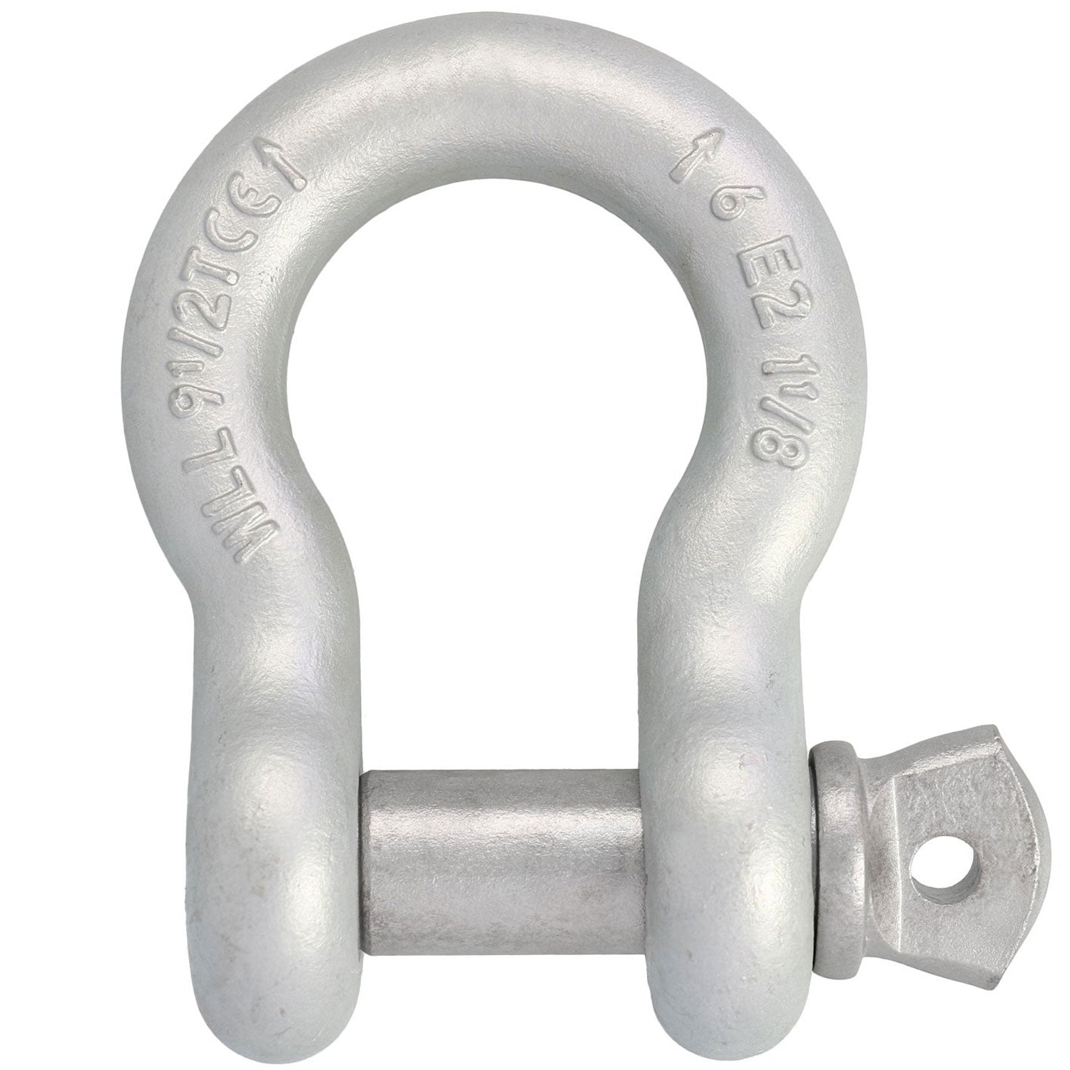 1-1/8 in., 9.5 ton, Galvanized Screw Pin Anchor Shackle