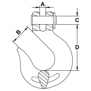 three-eighths-inch-Grade-70-Clevis-Slip-Hook-specification-diagram